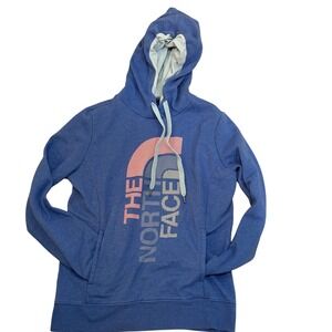 The North Face Womens Blue Graphic Hoodie Sweatshirt‎ Size Medium